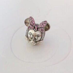 Pandora Disney Minnie Mouse Pink Pavé Bow Clip Charm